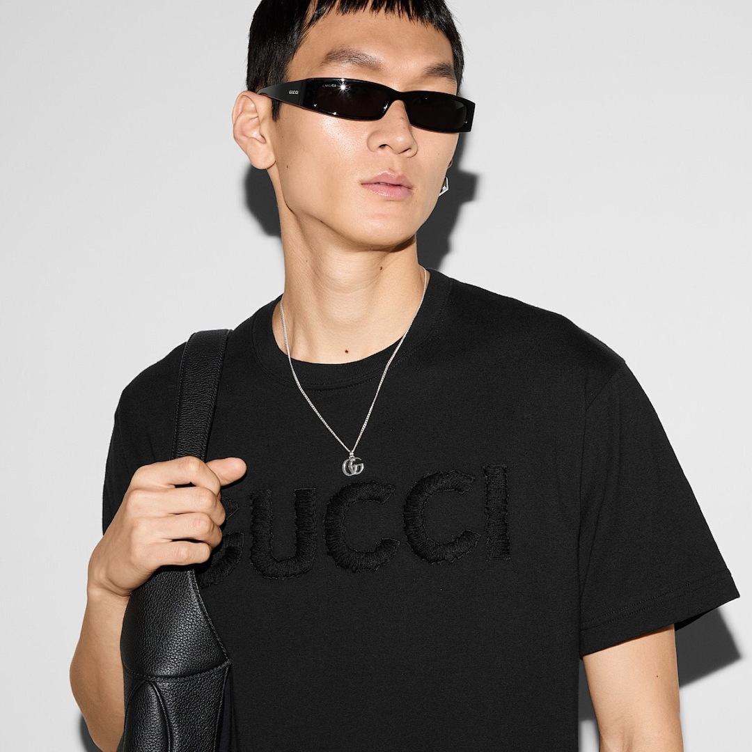 Gucci Fleece Embroidered T (Black) - Image 15