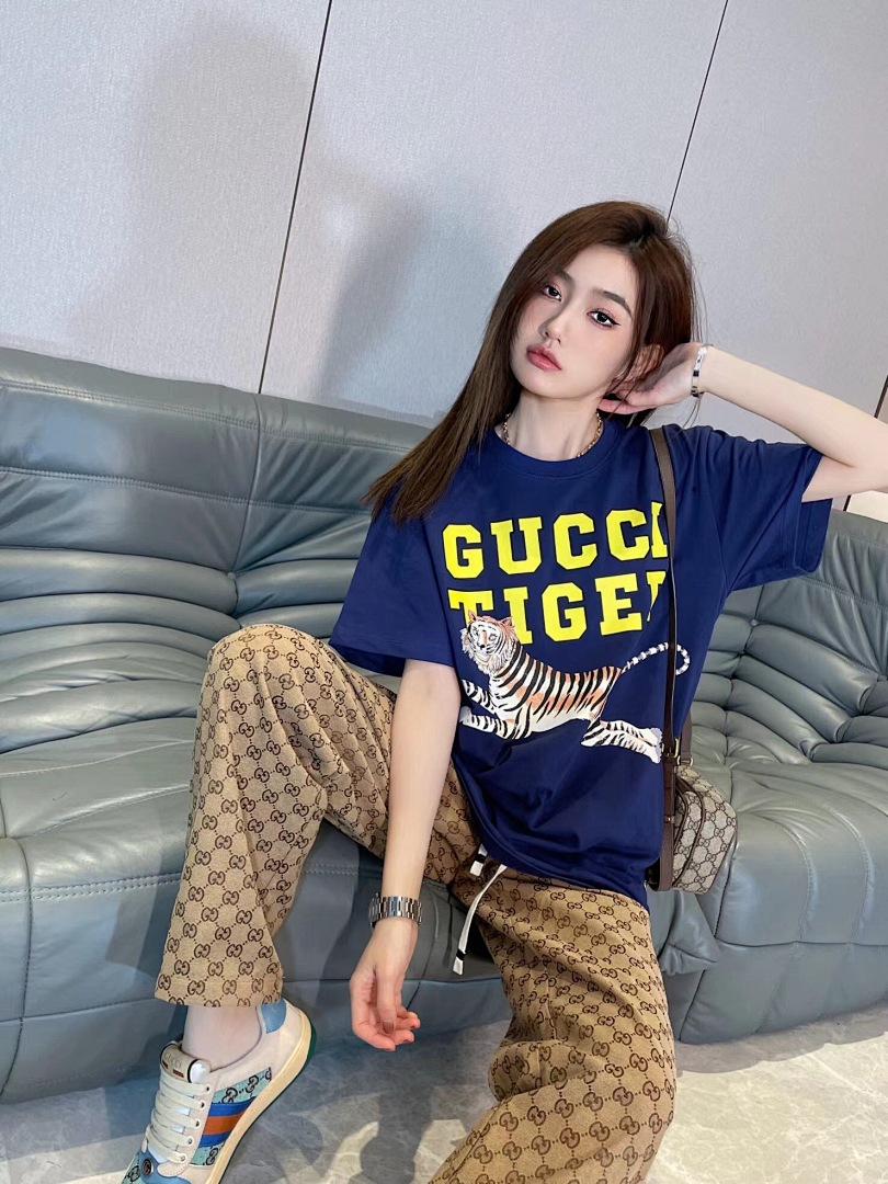 Gucci Classic Tiger Print Short Sleeve (Blue) - Image 16