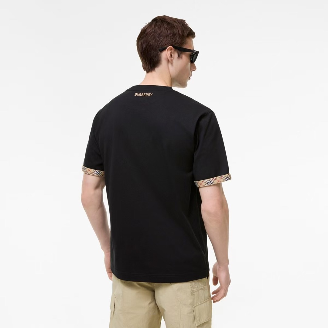 Burberry Plaid Embroidered T (Black) - Image 24