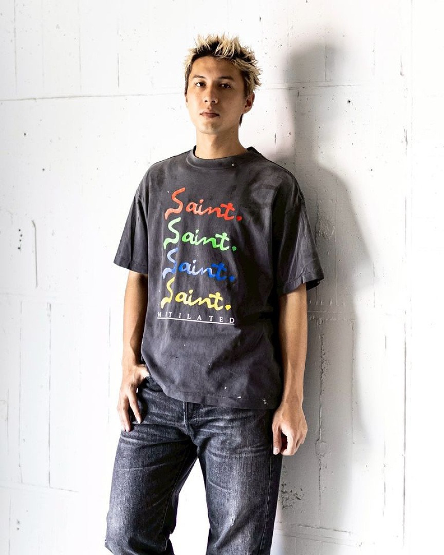 Unbranded Logo Washed Black Tee - Image 16