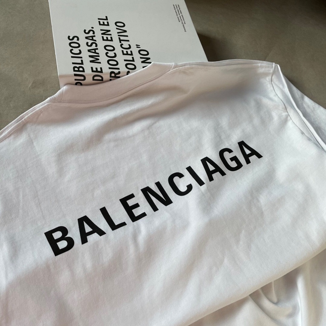 Balenciaga Print Short Sleeve (White) - Image 6