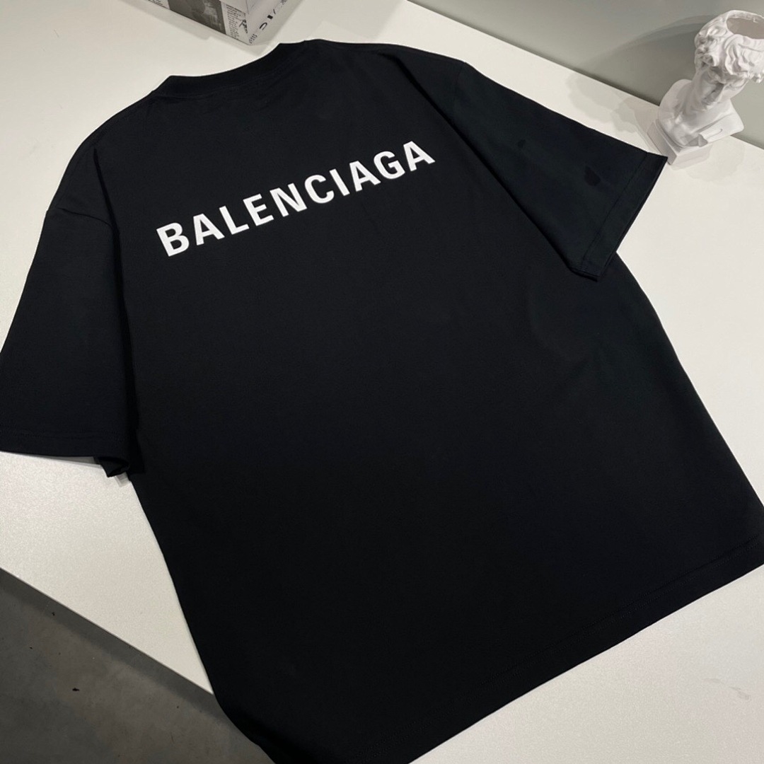 Balenciaga BAL Print Short Sleeve (Black) - Image 5
