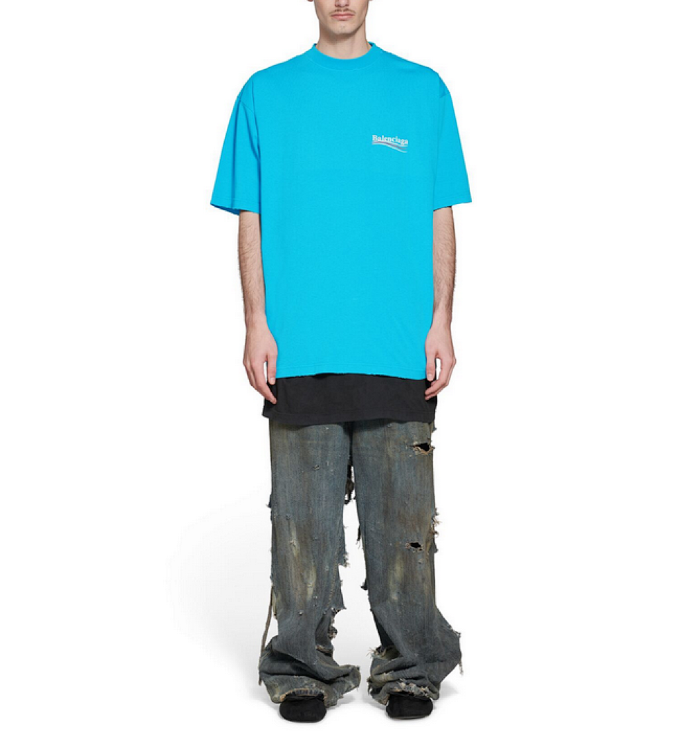 Balenciaga Short Sleeve (Blue) - Image 15