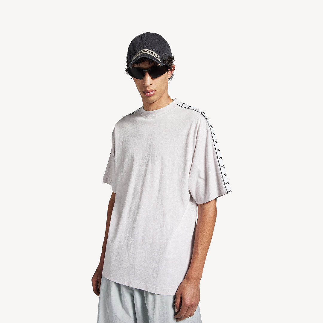 Balenciaga Strap T (Grey White) - Image 22