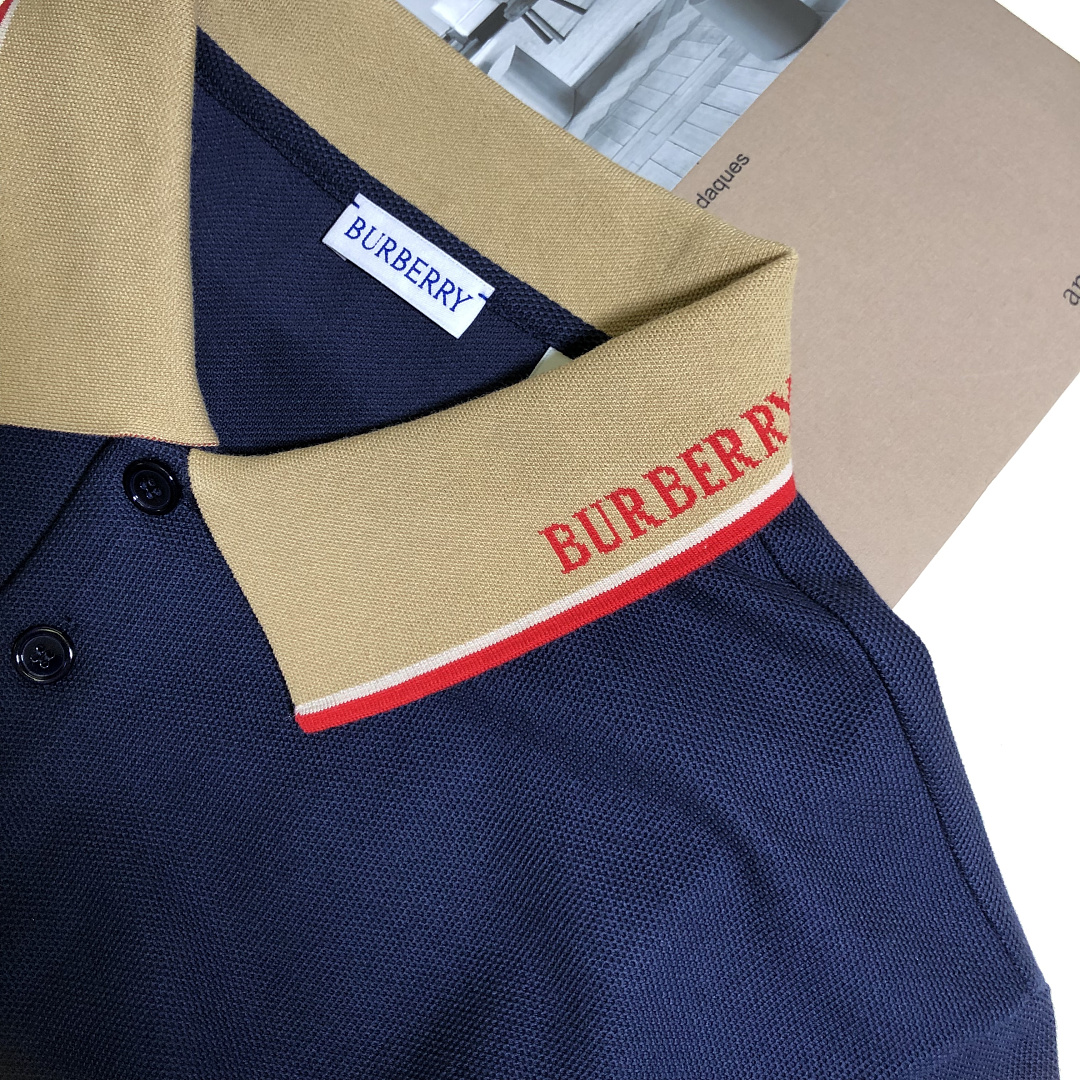 Burberry War Horse Letter Jacquard Collar Polo Shirt - Image 14