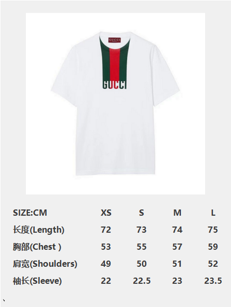 Gucci Striped Print T (White) - Image 2
