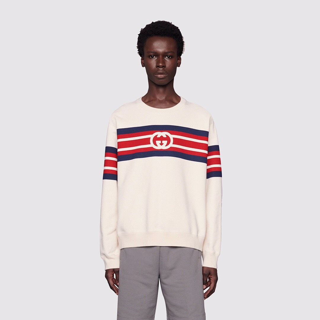 Gucci Buckle Red Blue Striped - Image 13