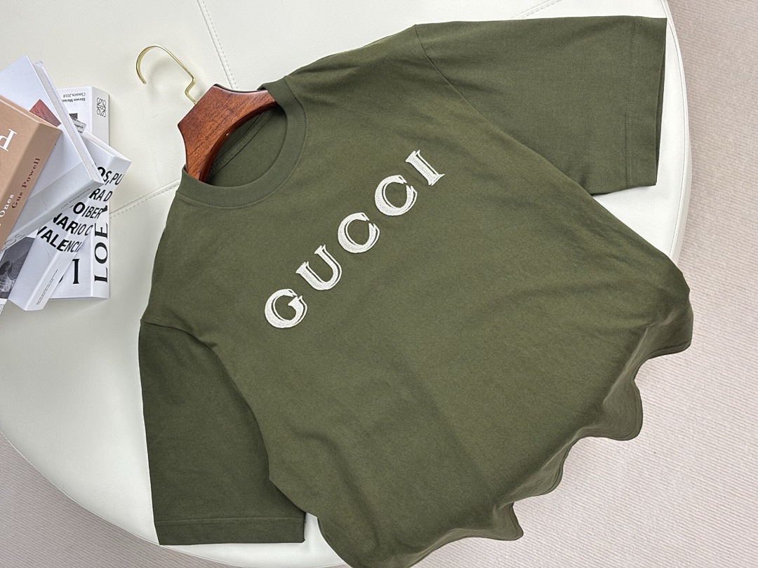 Gucci GU Print Short Sleeve (Green) - Image 10
