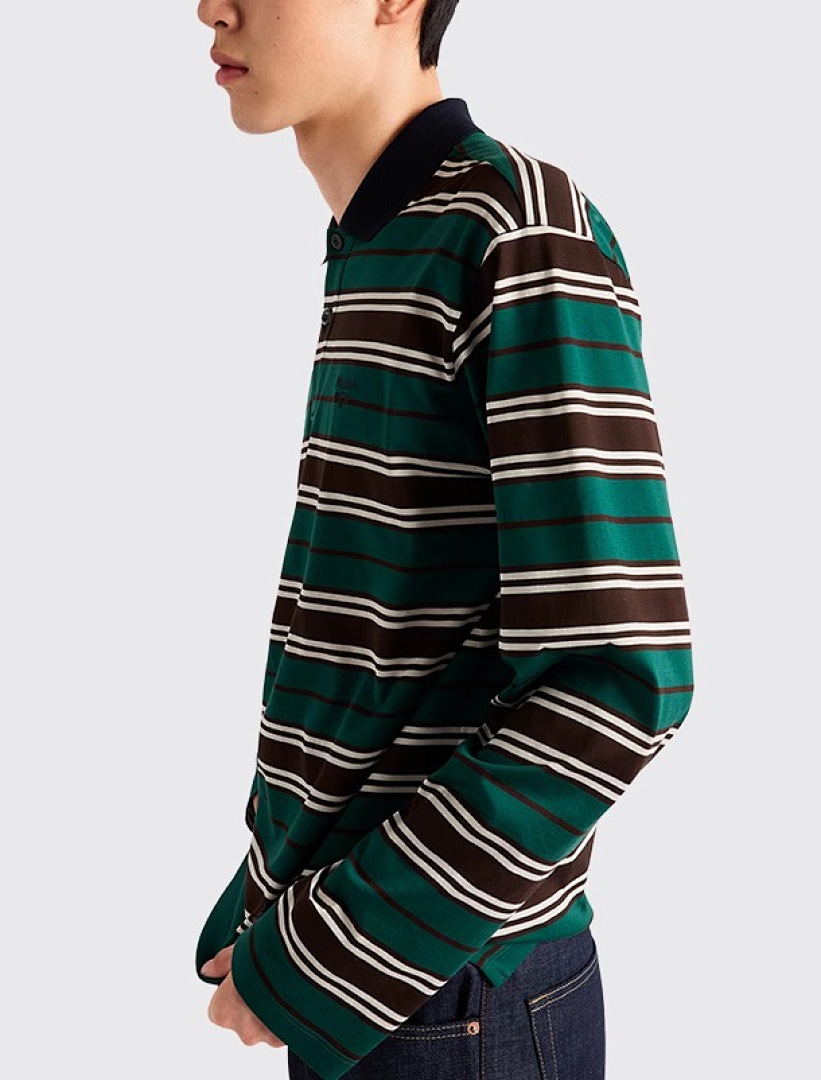 Unbranded Green Striped Long Sleeve T - Image 11