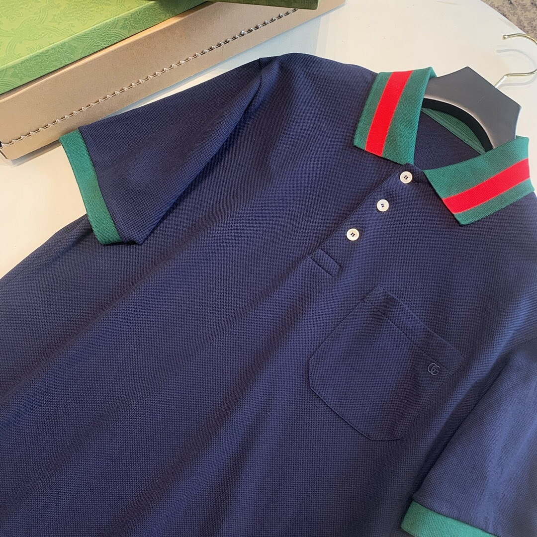 Ralph Lauren Strap Collar Polo (Dark Blue) - Image 4
