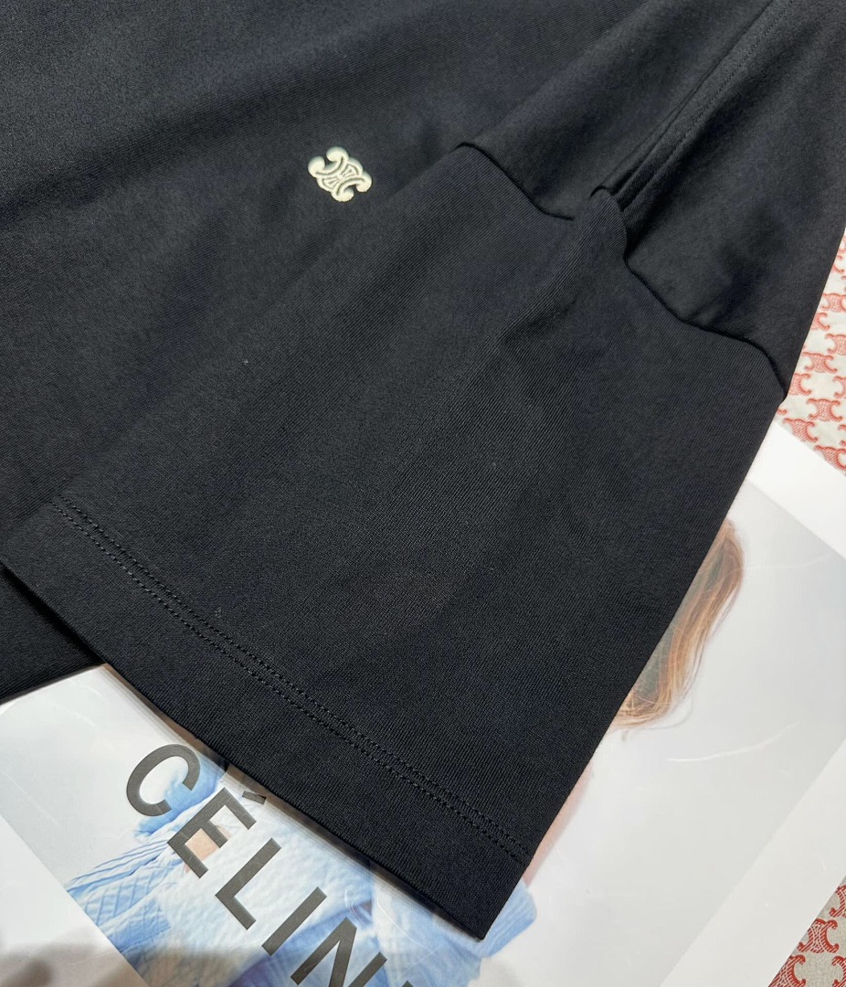 Chanel Double C Embroidered Small Label Short Sleeve (Black) - Image 10