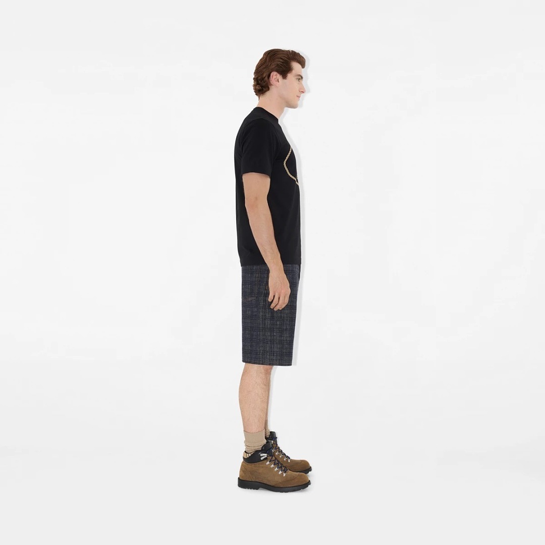 Burberry Gold Print Short Sleeve (Black) - Image 19