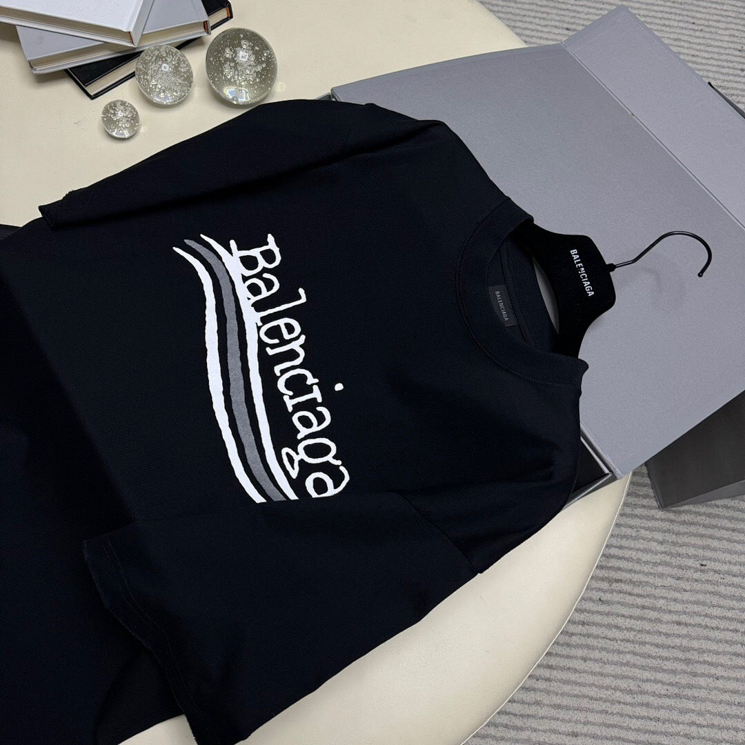 Balenciaga Print Short Sleeve (Black) - Image 6