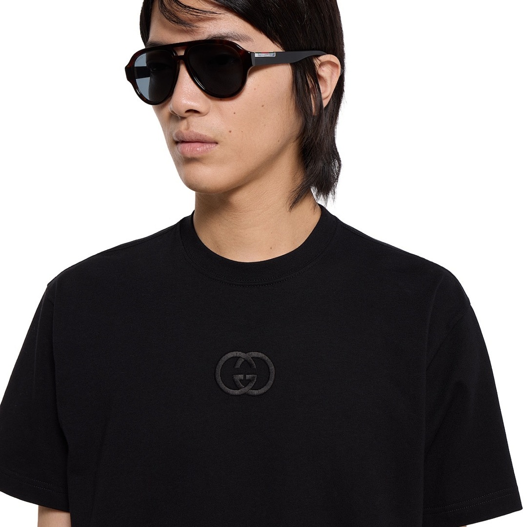 Gucci Black Double G Embroidered T - Image 15