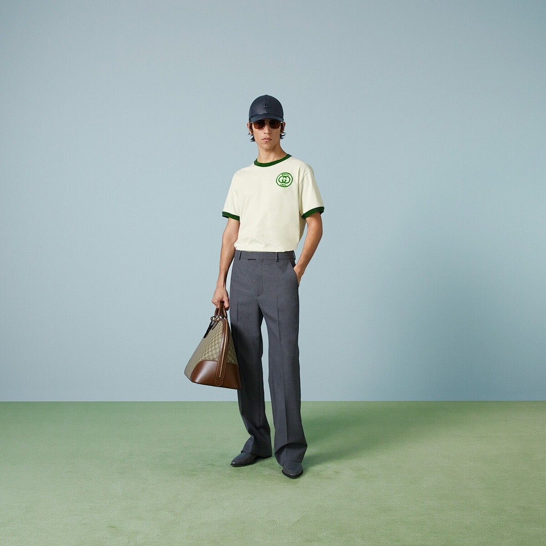 Gucci GG Buckle Embroidered Short Sleeve (White) - Image 11