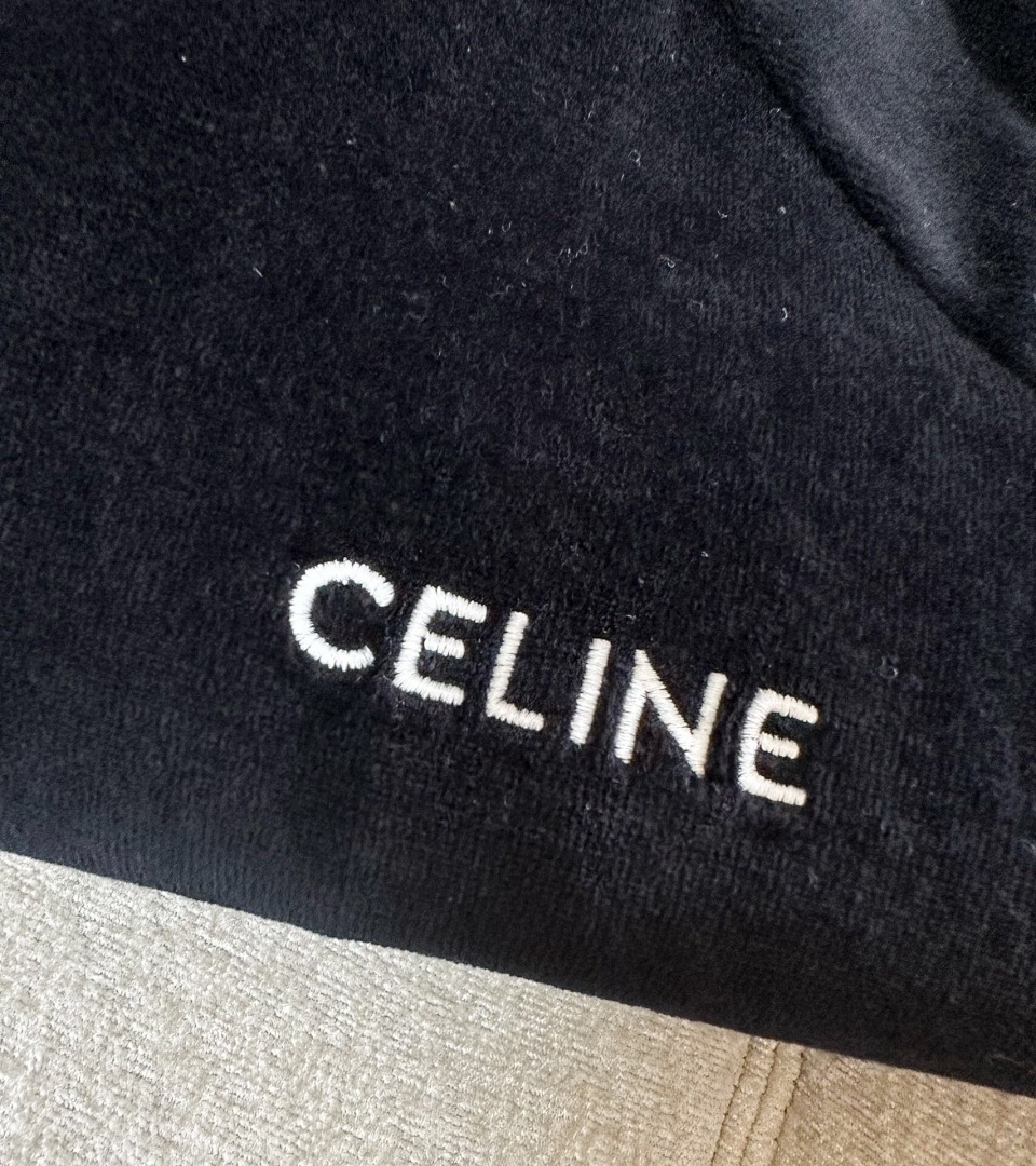 Celine C Silk Velvet Floral (Black) - Image 7