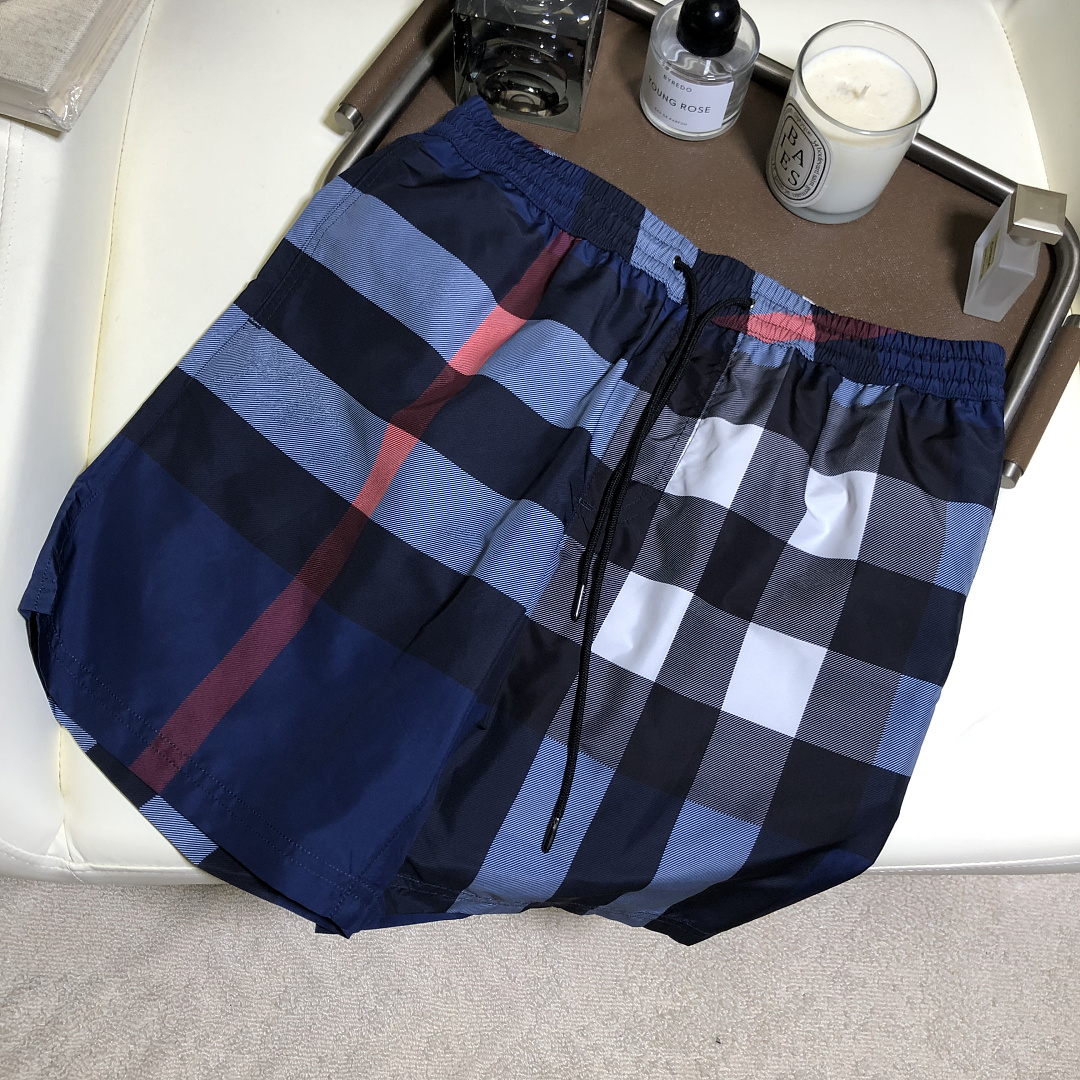 Burberry Plaid Shorts In (Blue) - Image 5
