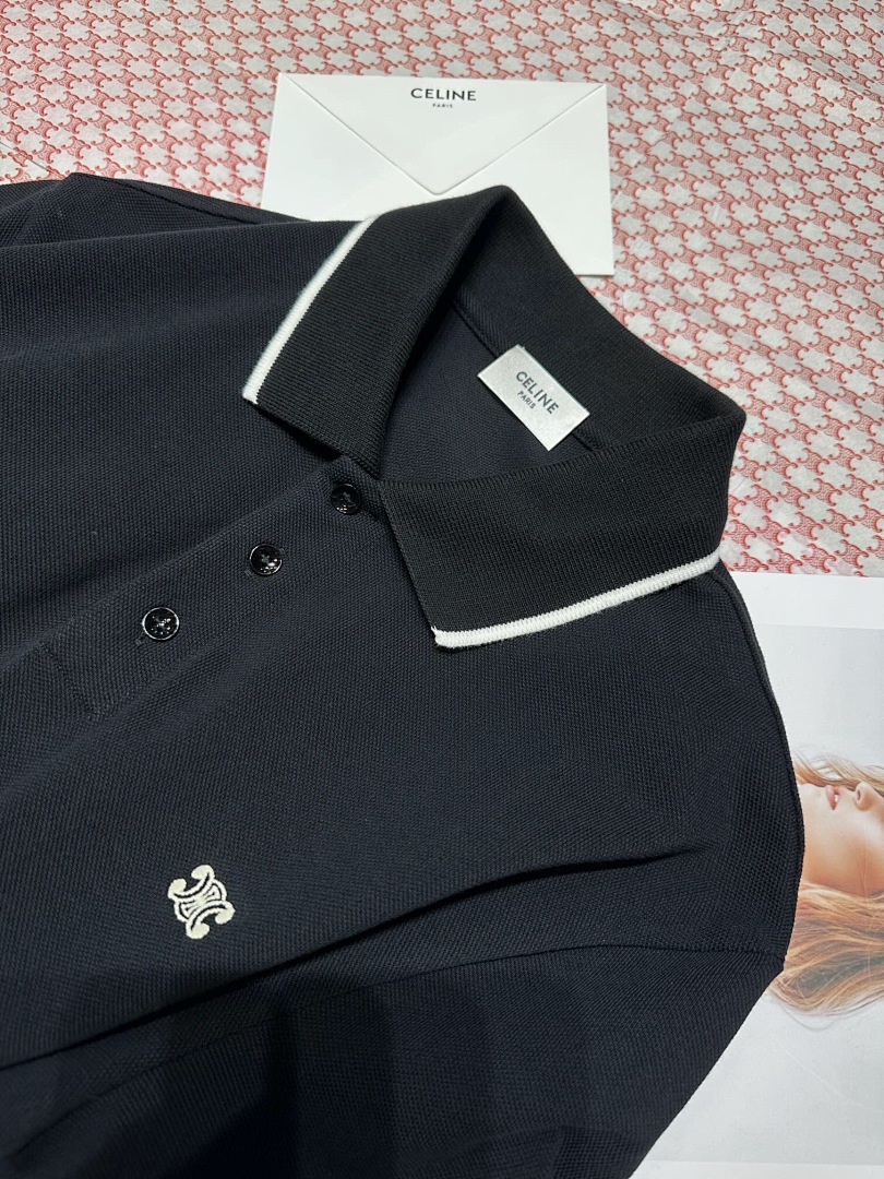 Chanel Double C Embroidered Polo (Black) - Image 5