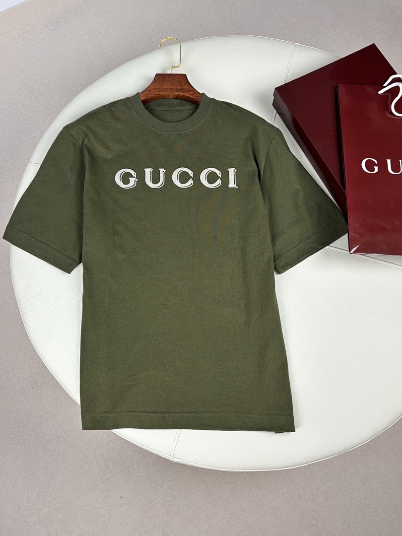Gucci GU Print Short Sleeve (Green) - Image 5