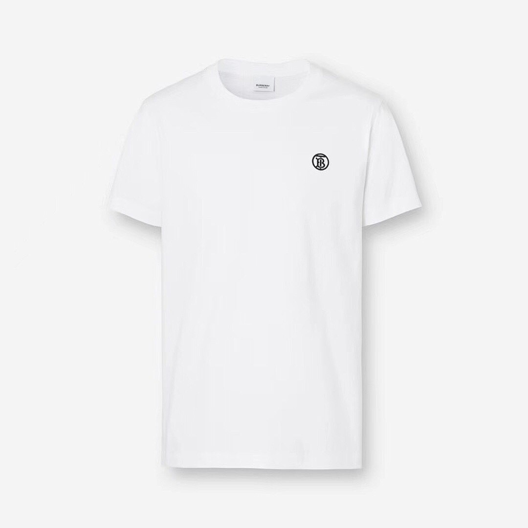 Burberry B Embroidered Short Sleeve (White) - Image 2