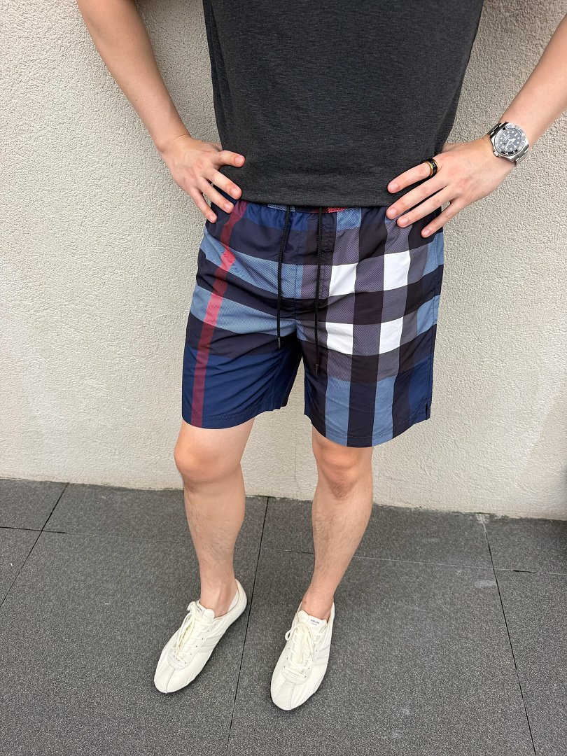 Burberry Plaid Shorts In (Blue) - Image 24