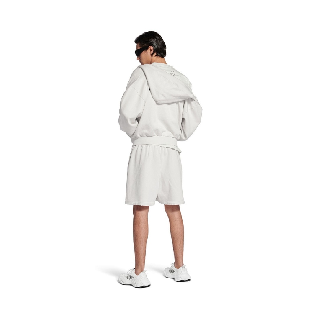 Balenciaga Blue Embroidered Short Grey Apricot - Image 16