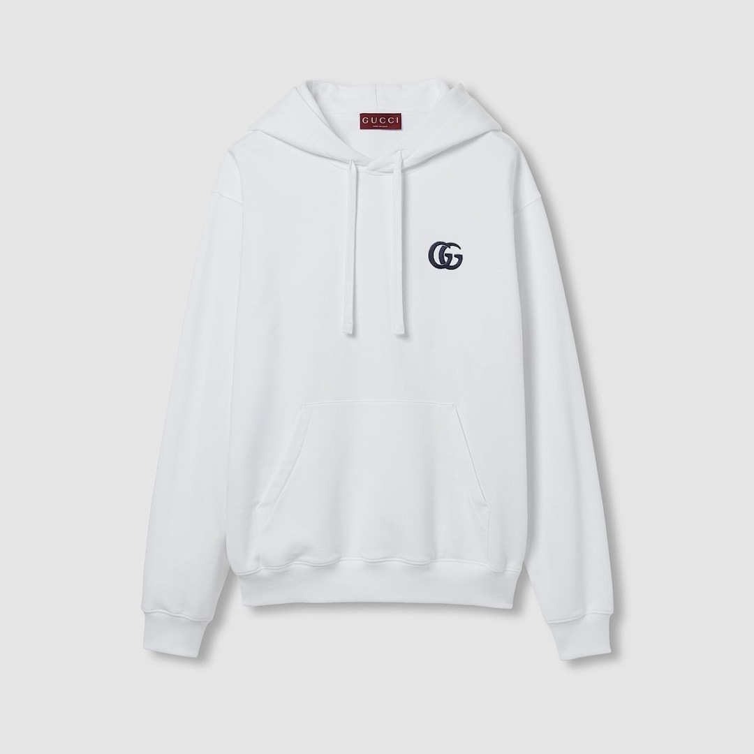 Gucci Double G Embroidered (White)