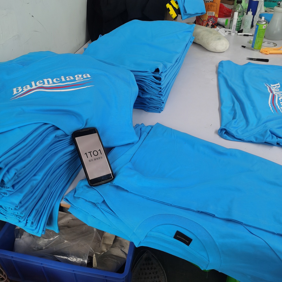 Balenciaga Short Sleeve (Blue) - Image 11