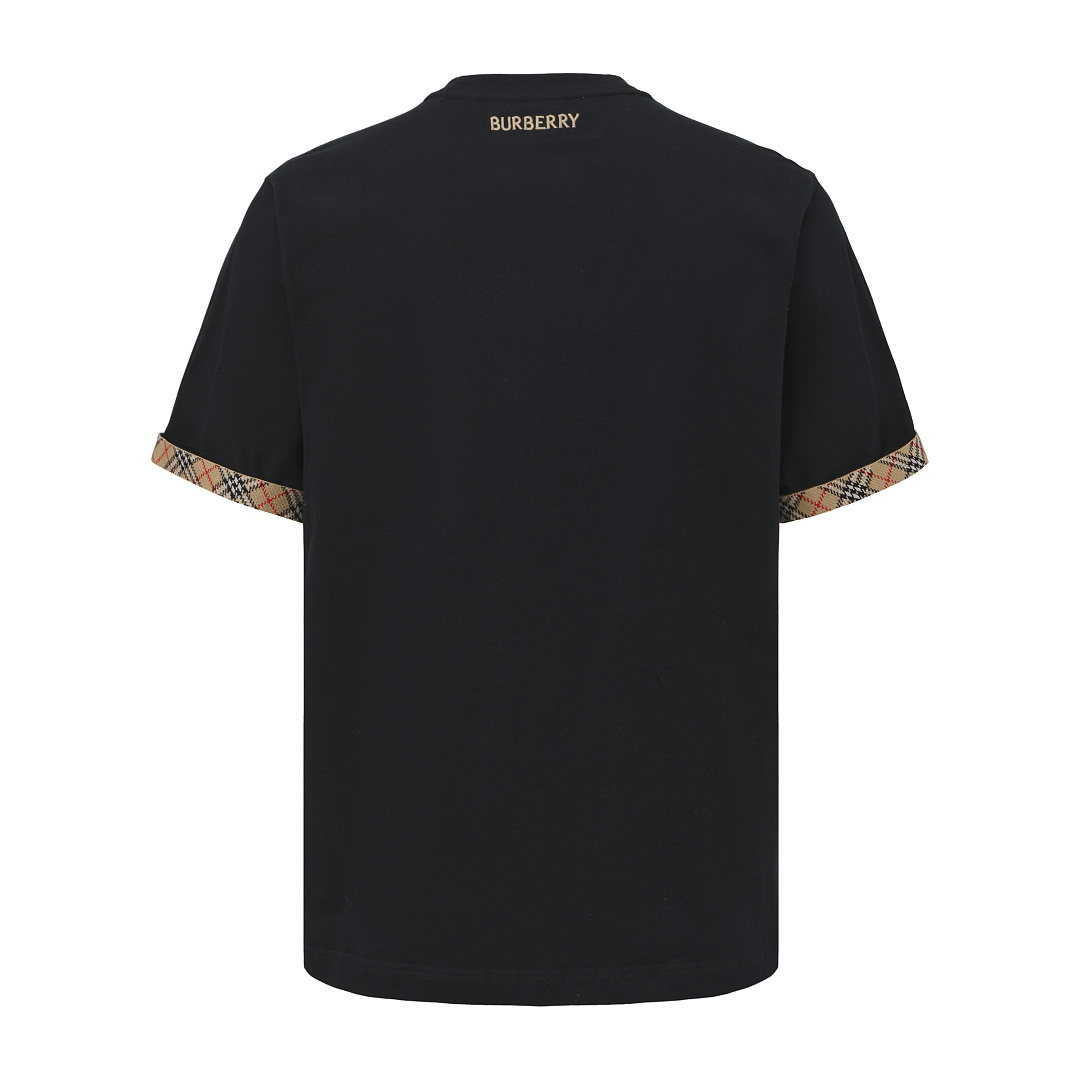Burberry Plaid Embroidered T (Black) - Image 15