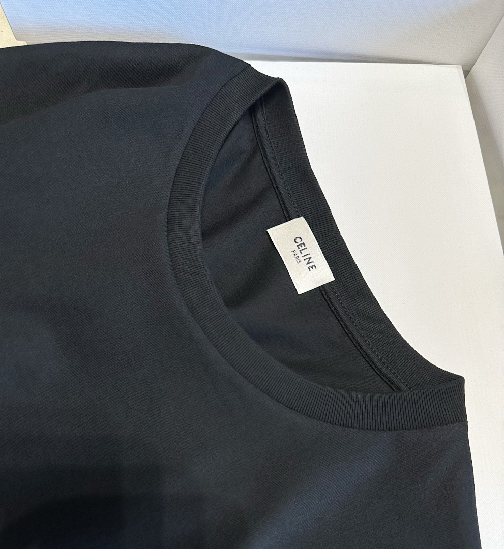 Celine C Small Short Sleeve (Black) - Image 6