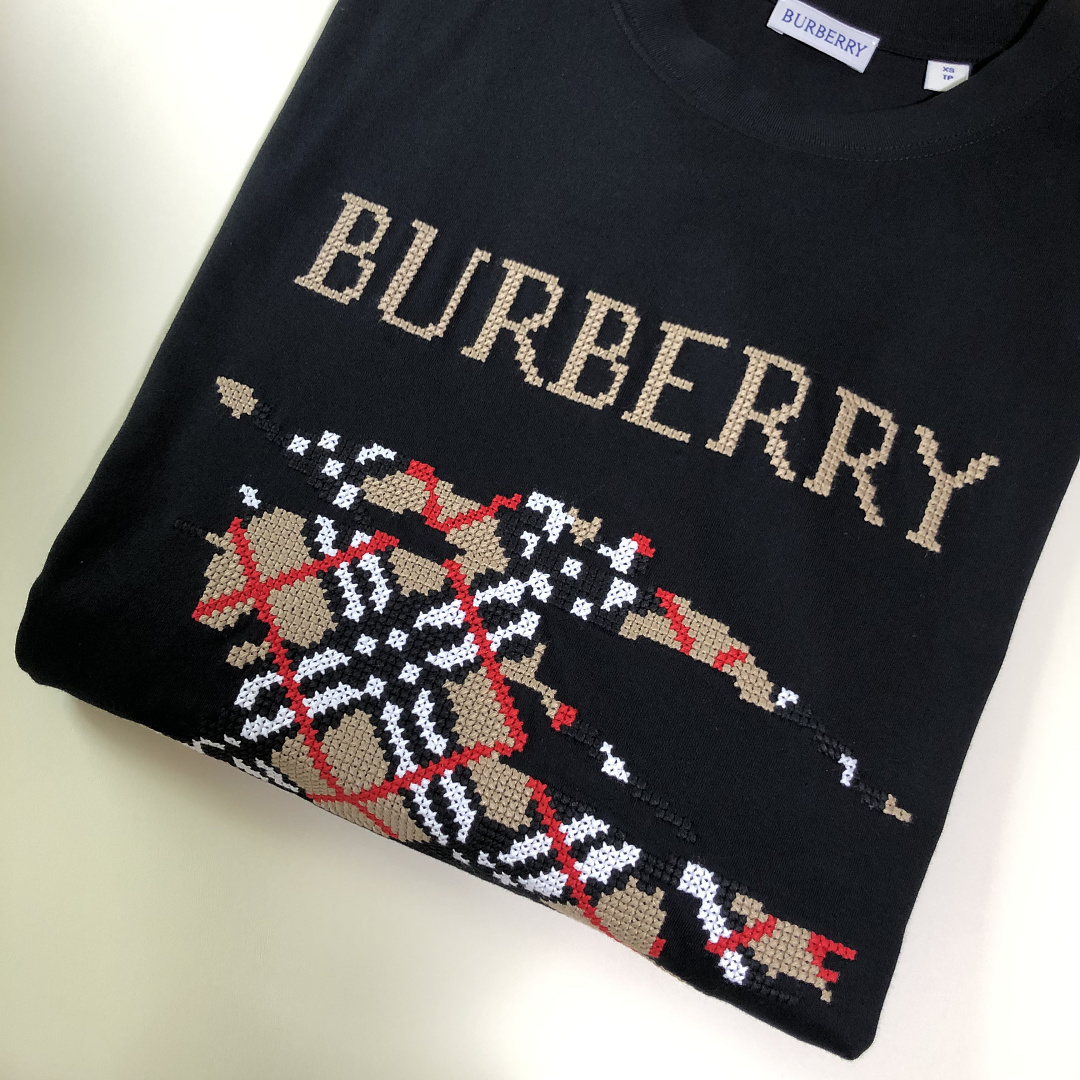 Burberry BR Plaid Short Sleeve (Black) - Image 9