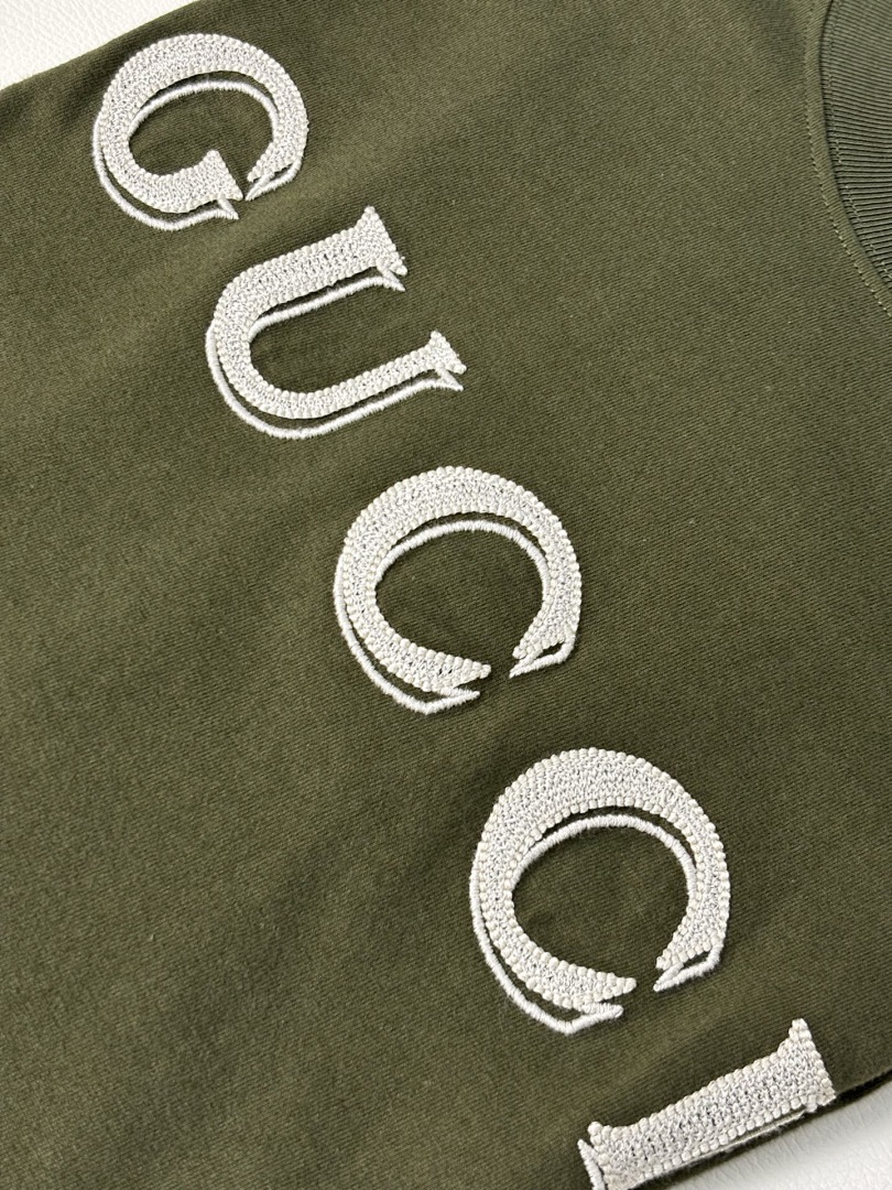 Gucci GU Print Short Sleeve (Green) - Image 12