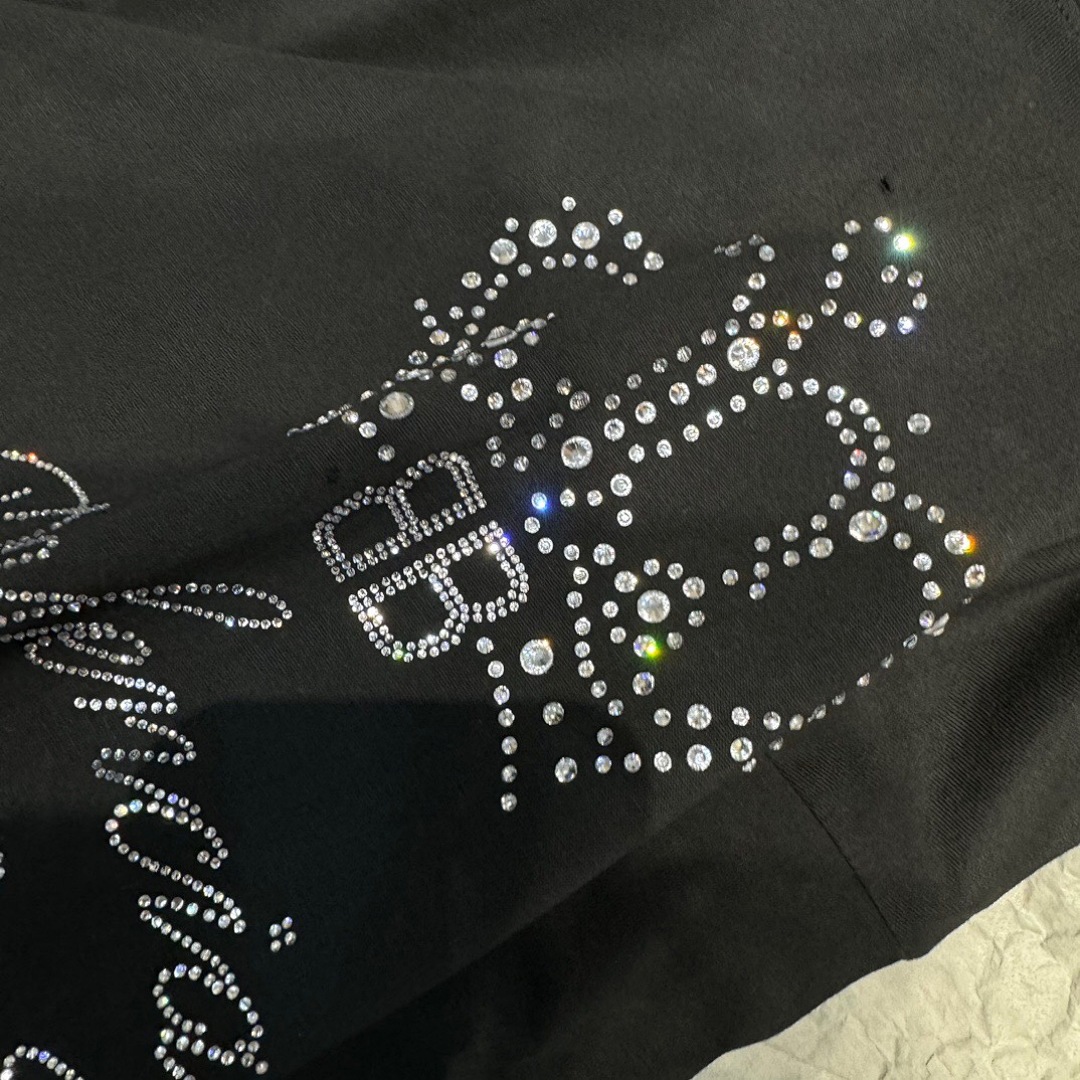 Balenciaga Diamond Short Sleeve (Black) - Image 10