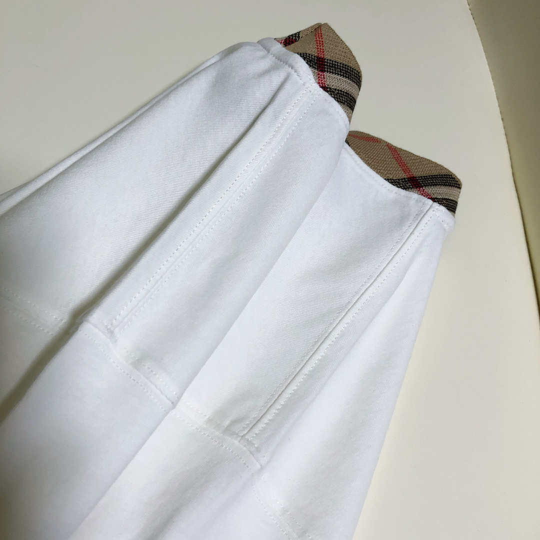 Burberry BR Plaid Collar T (White) - Image 5
