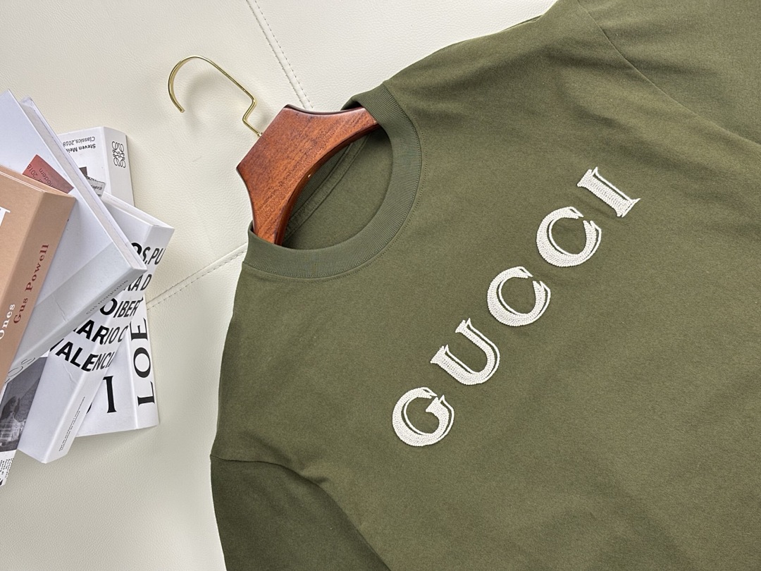 Gucci GU Print Short Sleeve (Green) - Image 6