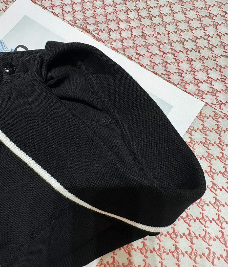 Chanel Double C Embroidered Polo (Black) - Image 8