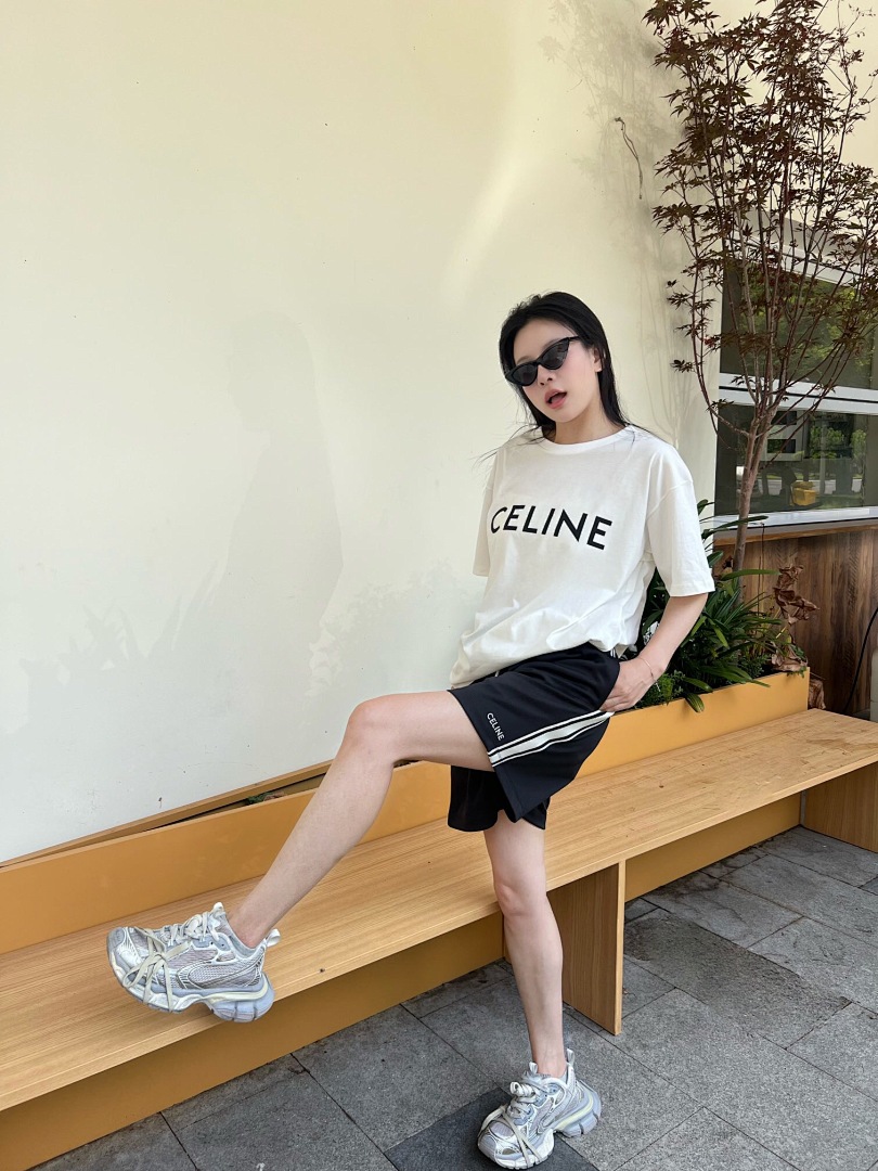 Celine C Strap Embroidered Short - Image 19