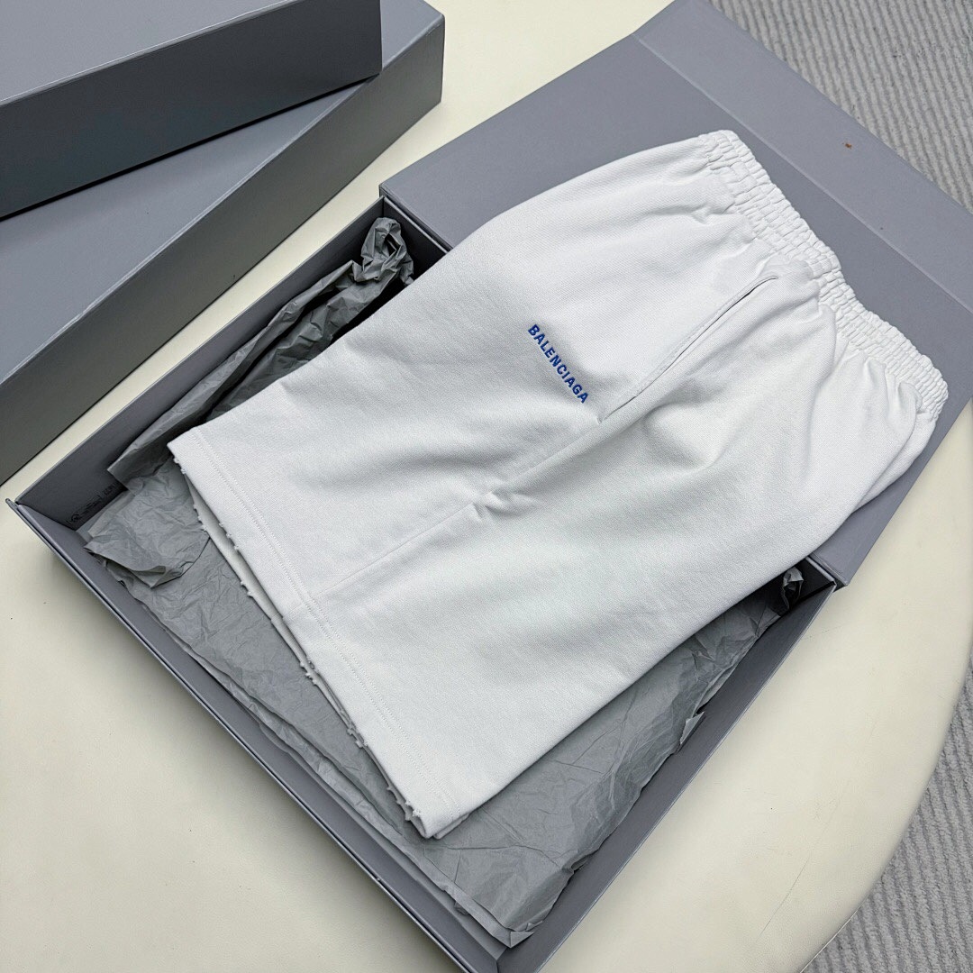 Balenciaga Blue Embroidered Short Grey Apricot - Image 12