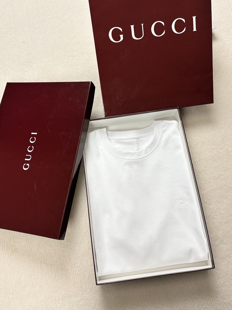 Gucci White Buckle Embroidered T - Image 9