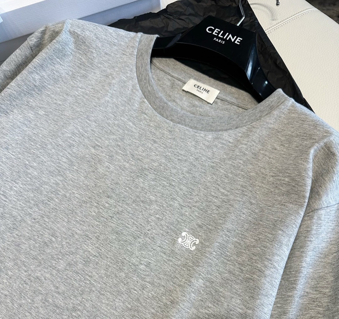 Chanel Double C Embroidered Small Label Short Sleeve (Grey) - Image 11