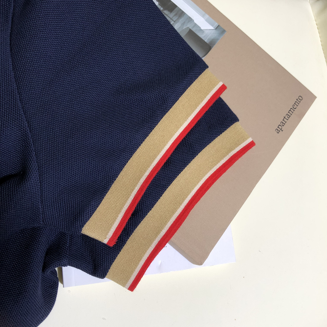 Burberry War Horse Letter Jacquard Collar Polo Shirt - Image 18