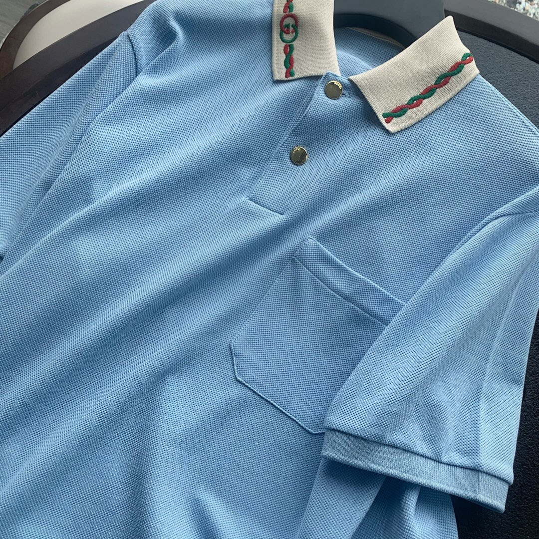 Ralph Lauren Light Blue Linen Floral POLO - Image 5
