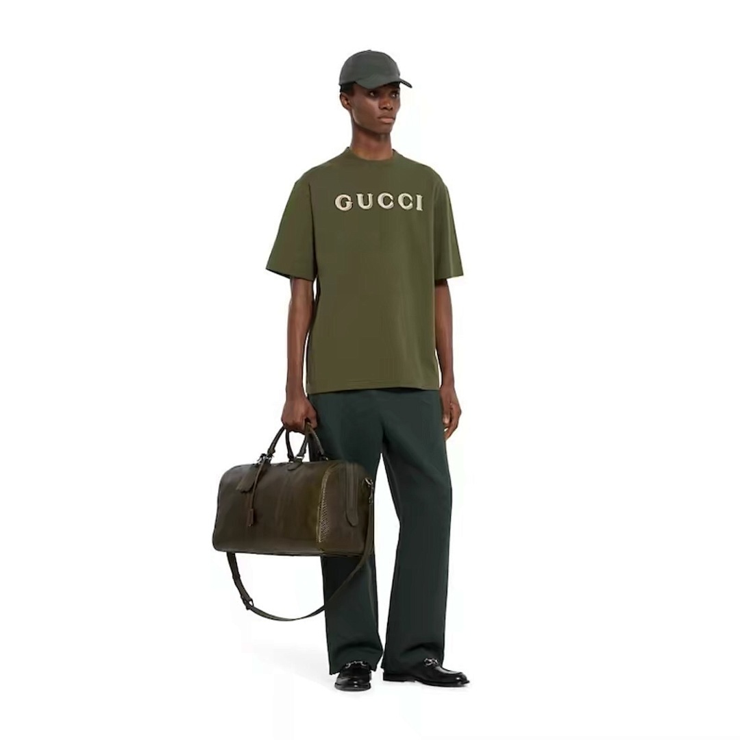 Gucci GU Print Short Sleeve (Green) - Image 14