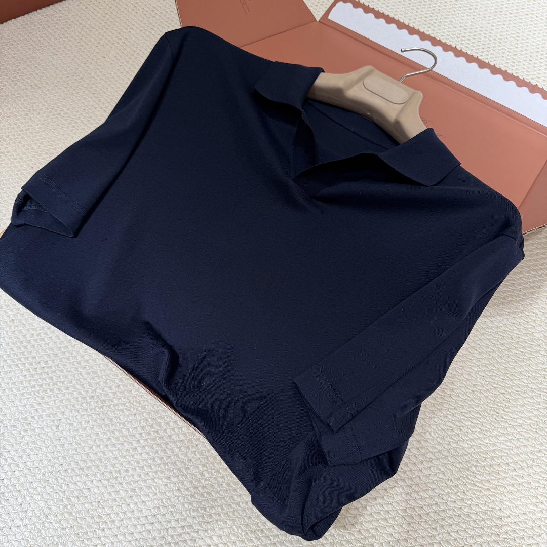 Ralph Lauren Silk Cotton POLO (Navy) - Image 6