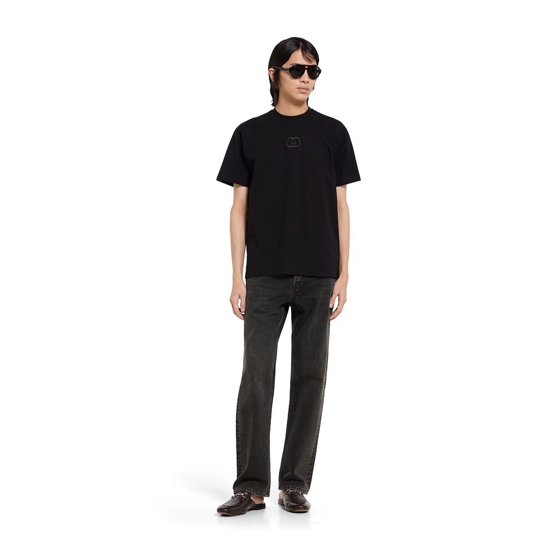 Gucci Black Double G Embroidered T - Image 13