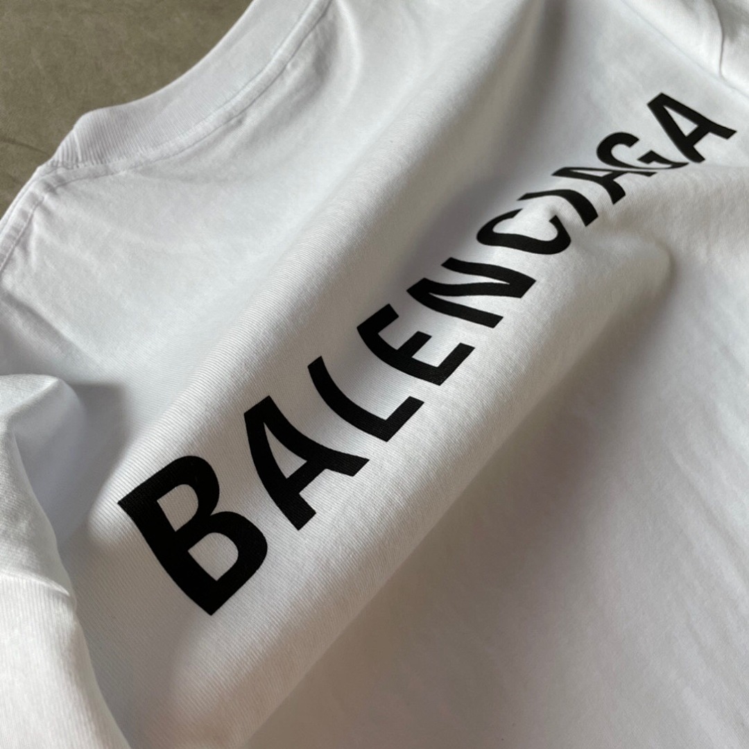 Balenciaga Print Short Sleeve (White) - Image 7