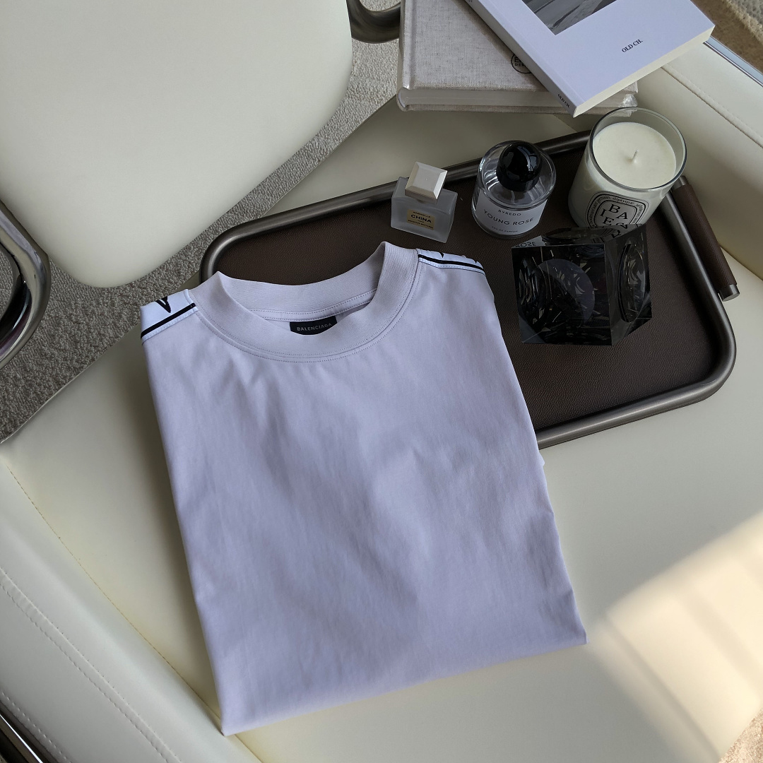 Balenciaga Strap T (Grey White) - Image 5