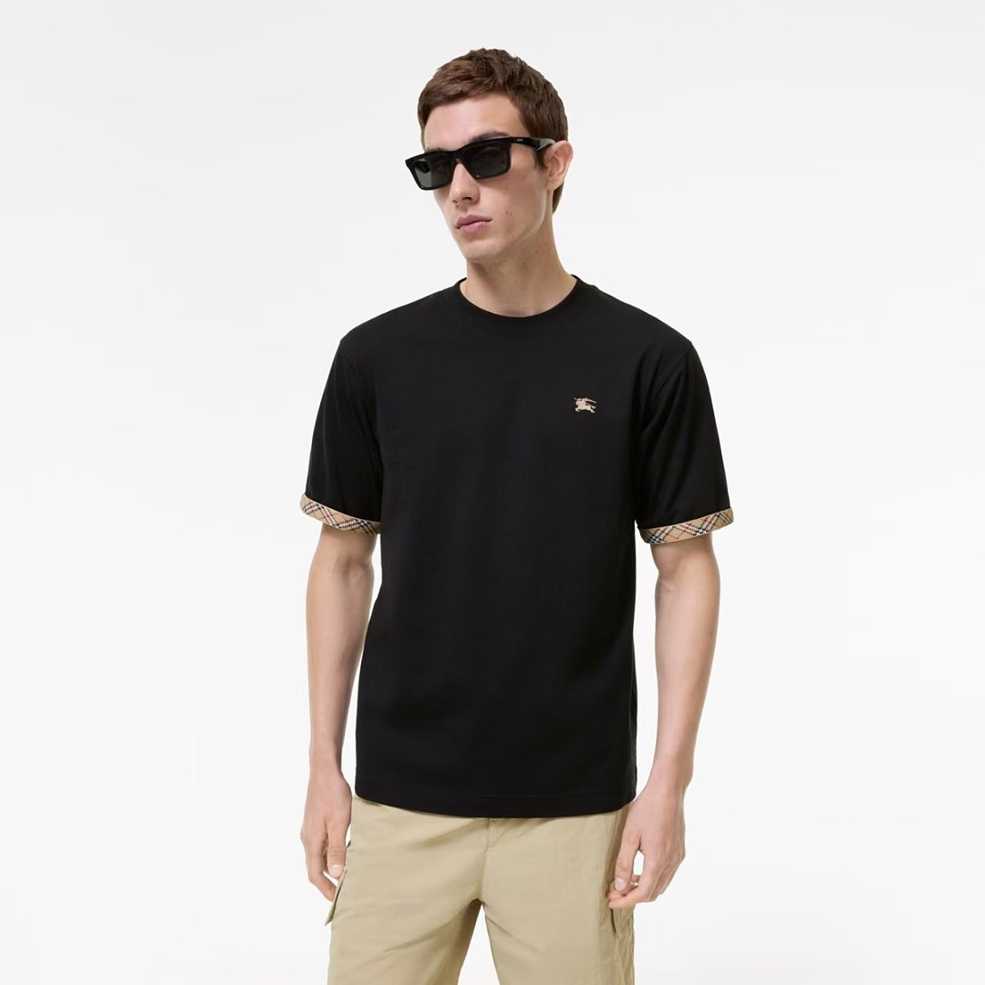 Burberry Plaid Embroidered T (Black) - Image 23