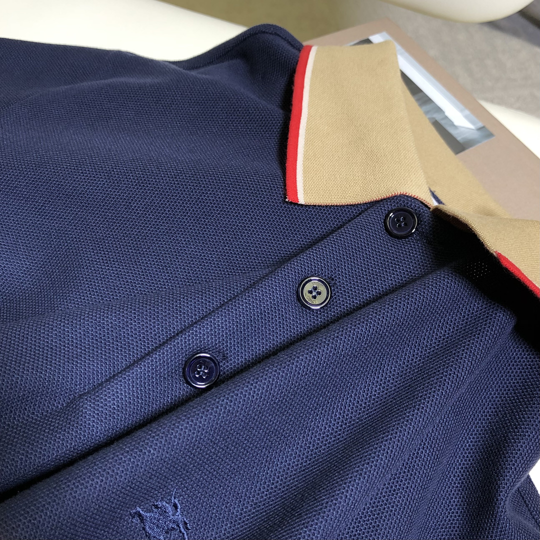 Burberry War Horse Letter Jacquard Collar Polo Shirt - Image 15