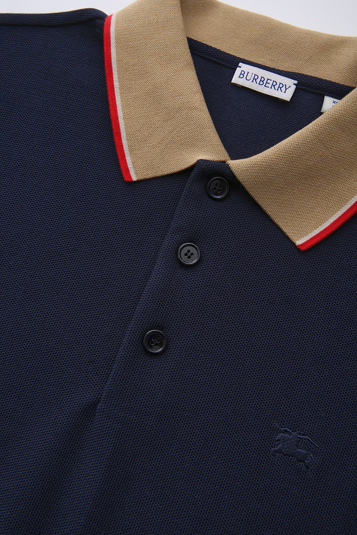 Burberry War Horse Letter Jacquard Collar Polo Shirt - Image 7